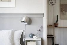 a floating nightstand is the perfect space-saving solution for a small bedroom