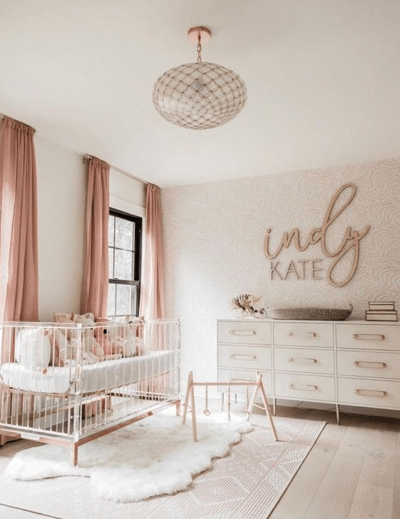 a cozy modern nursery design