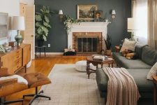 a cozy earthy living room