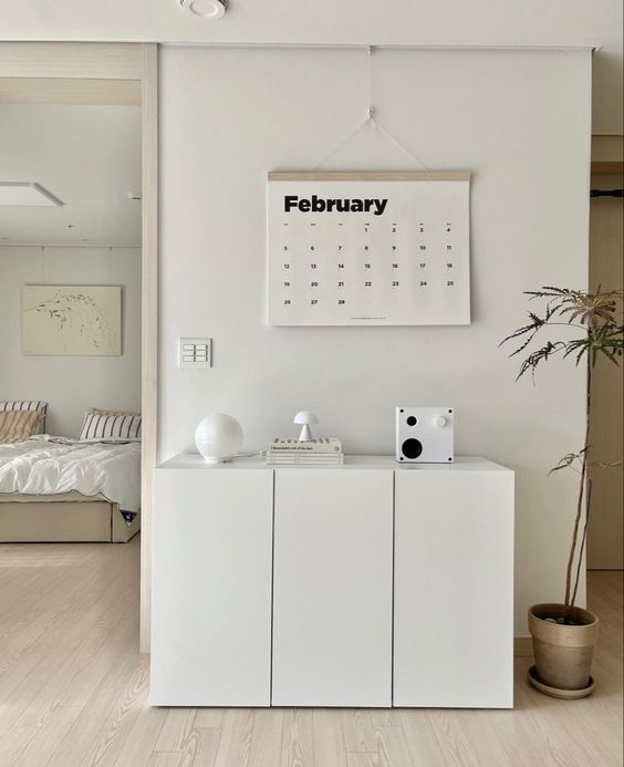 a white IKEA Metod cabinet with some decor is always a good idea for a modern or Scandinavian interior