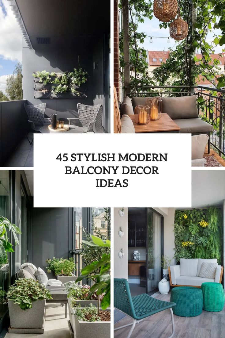 45 Stylish Modern Balcony Decor Ideas cover