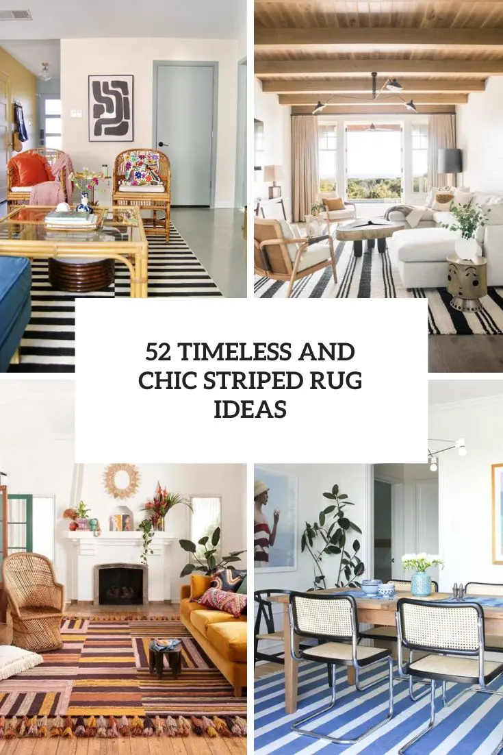 52 Timeless And Chic Striped Rug Ideas cover