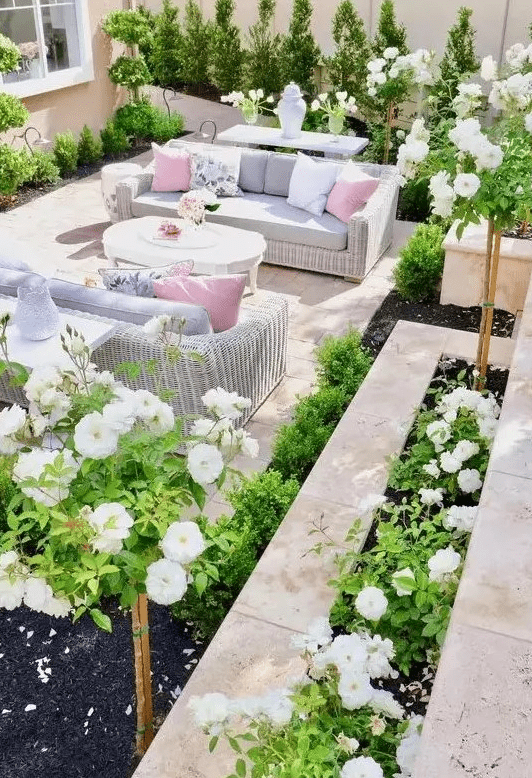 a gorgeous outdoor living room