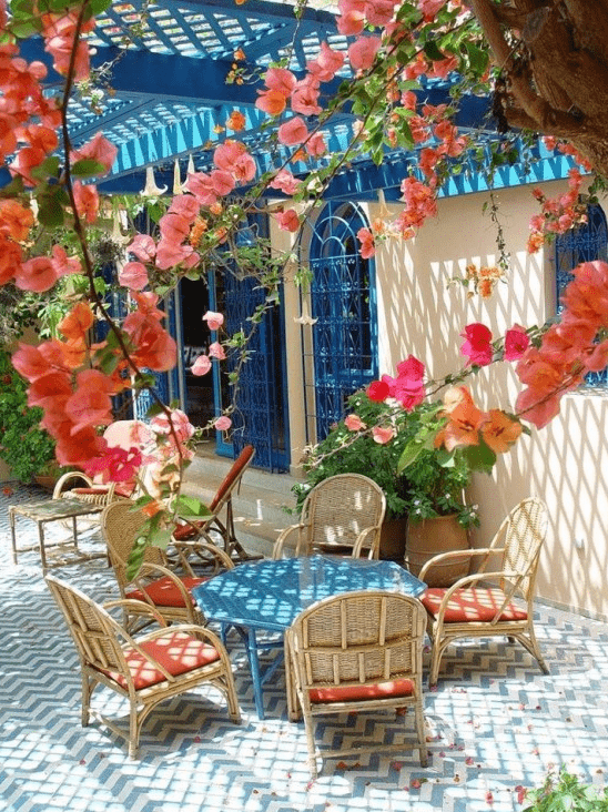 a cozy Mediterranean outdoor space