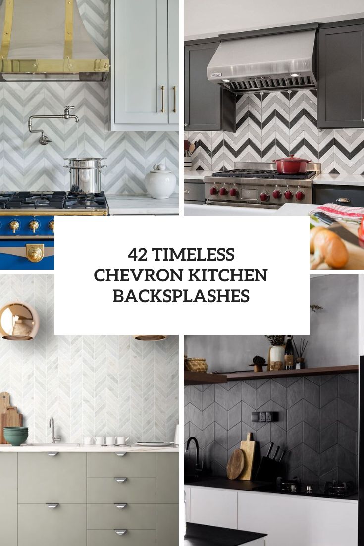 42 Timeless Chevron Kitchen Backsplashes