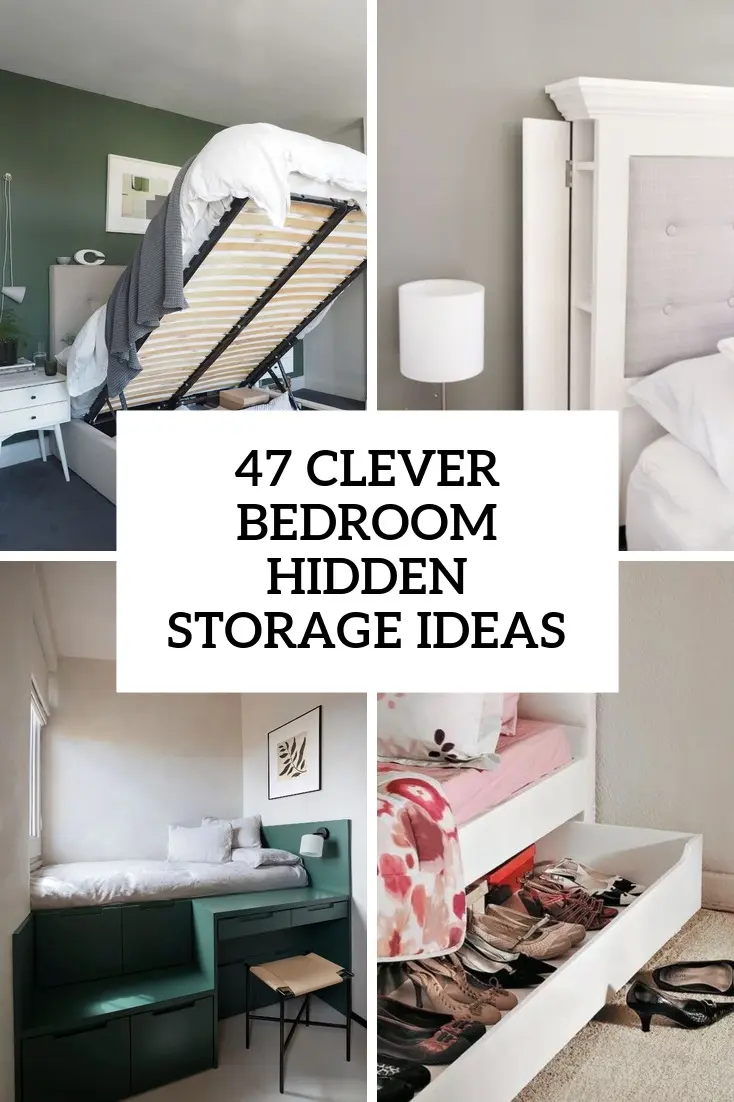 Clever bedroom hidden storage ideas