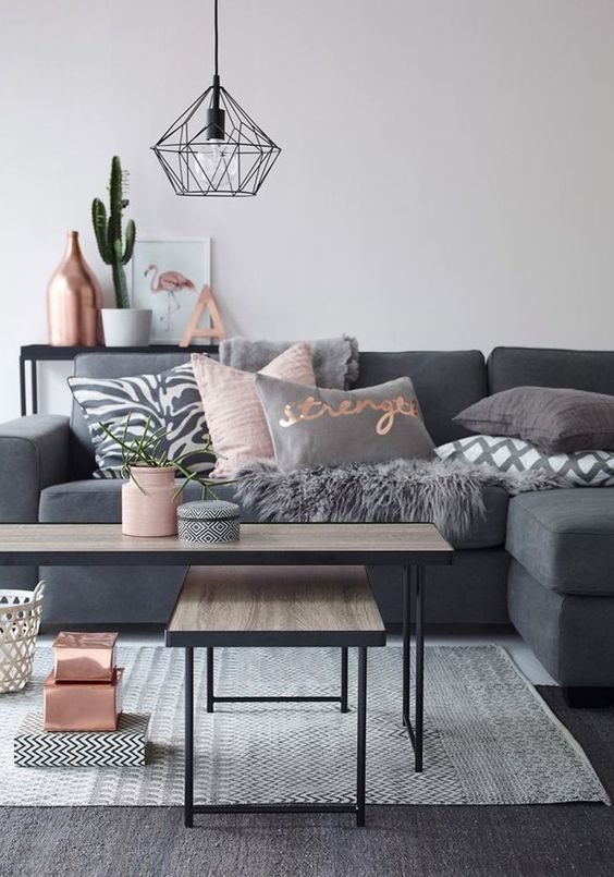 grey furniture won't make your living room smaller