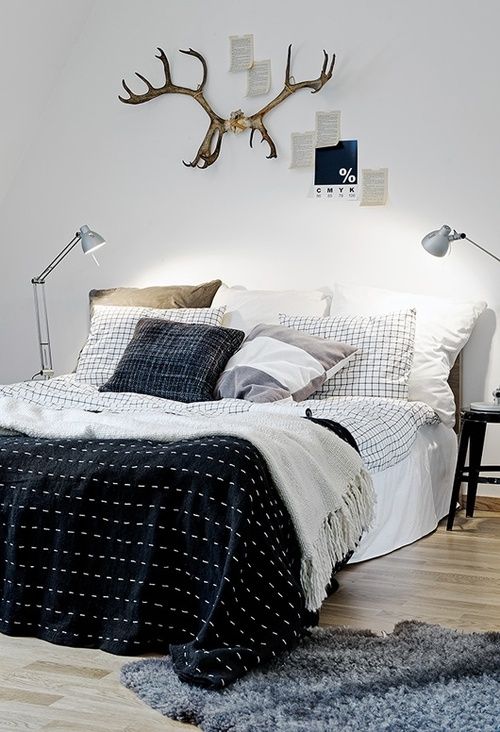 patterned masculine bedding set