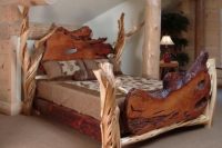 23 rough wood bed