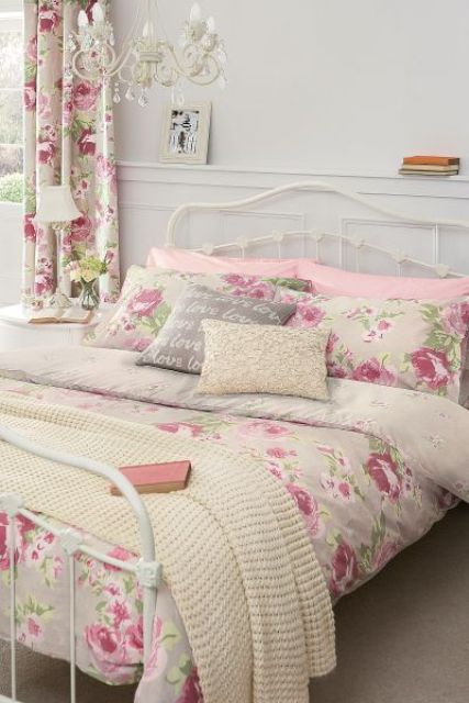 girlish floral bedding