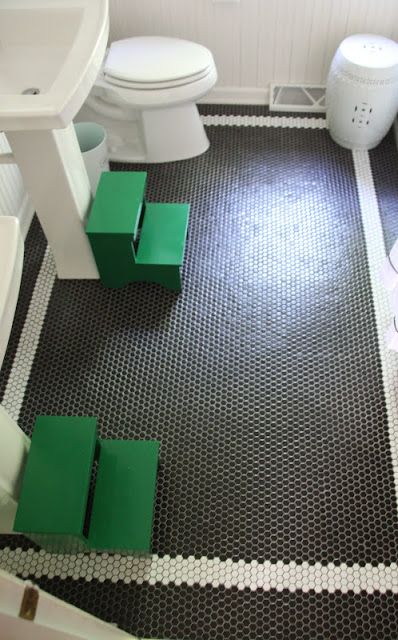 24 white mosaic bathroom floor tiles