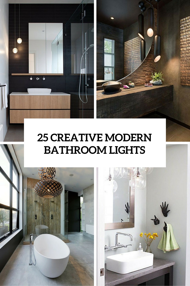 25 creative modern bathroom lights ideas cover