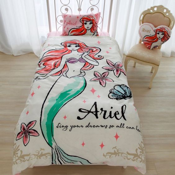 Ariel the mermaid print bedding