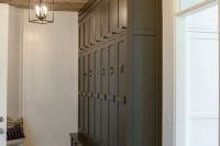 27 dark vintage wooden lockers