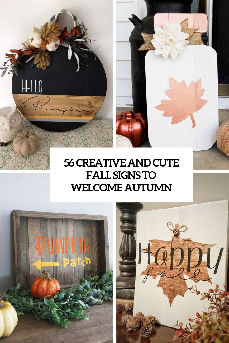 56 Creative And Cute Fall Signs To Welcome Autumn