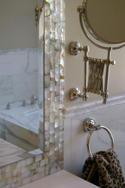 mother of pearl border mirror tiles