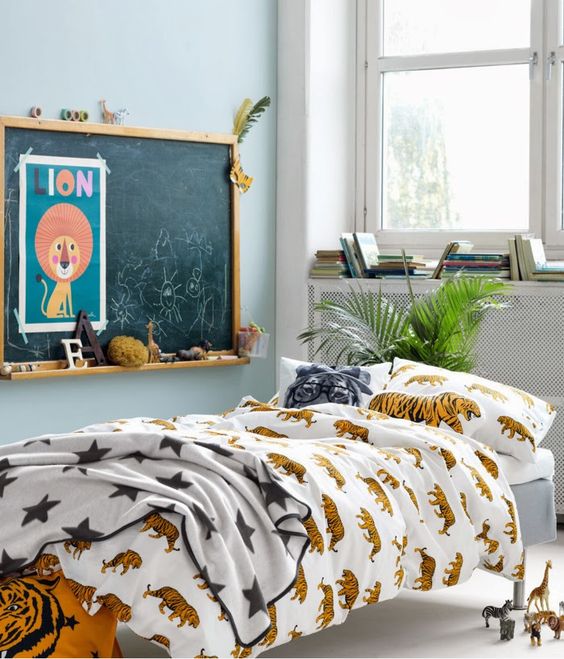 tiger print bedding