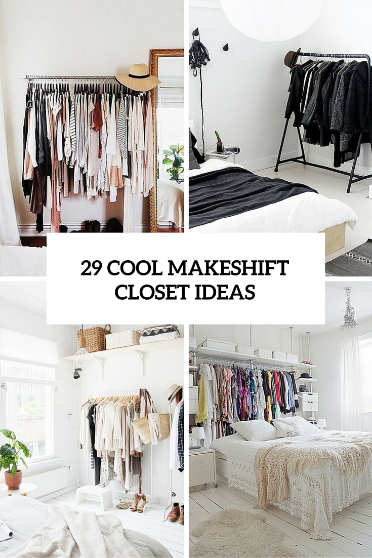 29 cool makeshift closet ideas cover