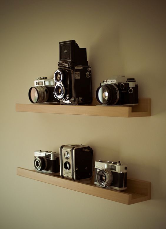 Ribba vintage camera shelf