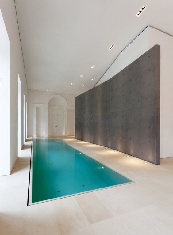 long and narrow inside pool