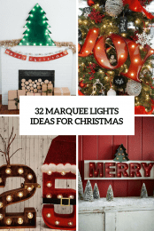 32 Christmas Marquee Lights Decor Ideas Cover
