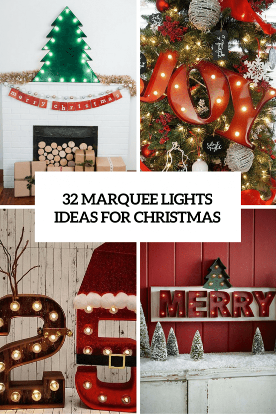 Christmas Marquee Lights Decor Ideas