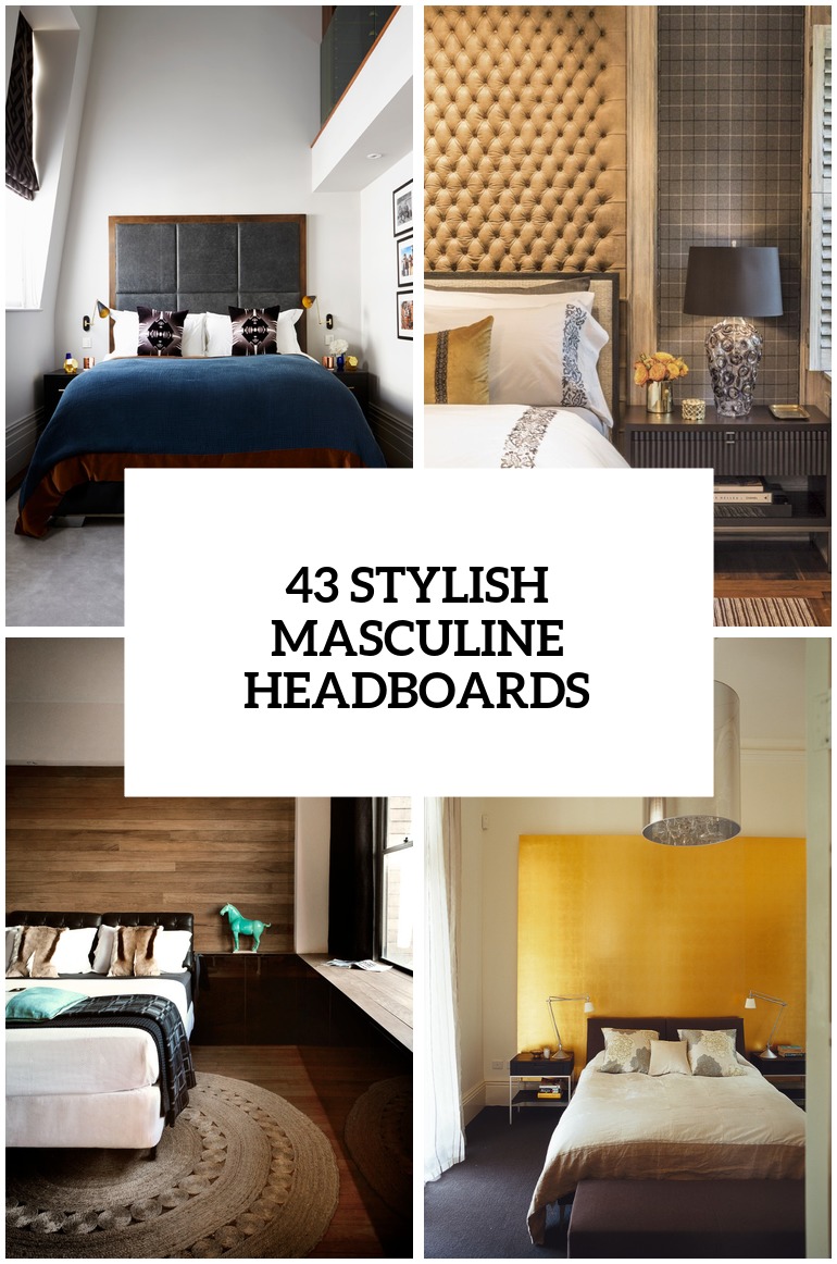 33 masculine headboards for your mans cave bedroom cover