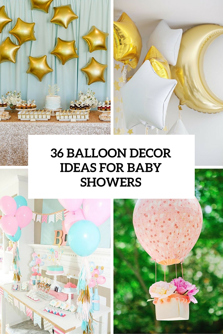 36 balloon decor ideas for baby showers cover
