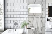38 black and white checked mosaic bathroom tiles
