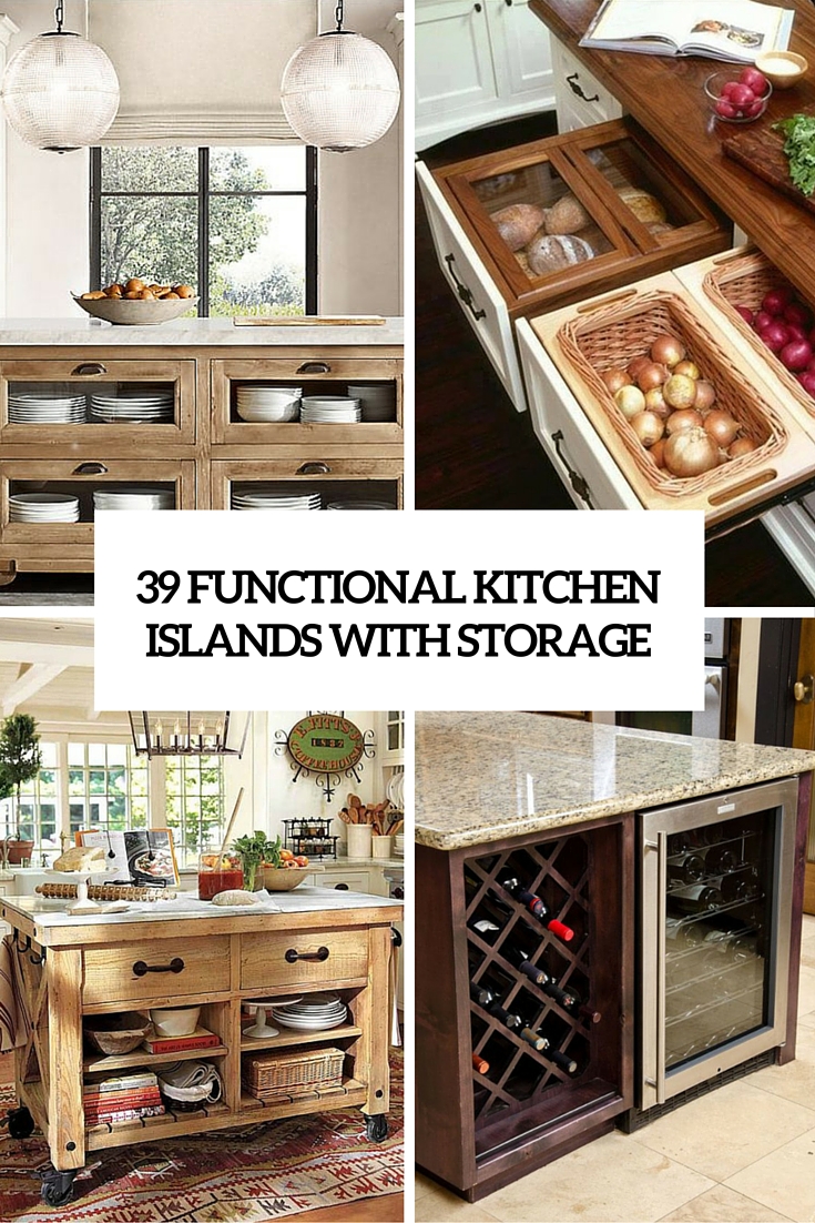 39 functional kitchen islands with storage cover
