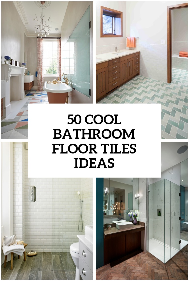 41 cool bathroom floor tiles ideas cover