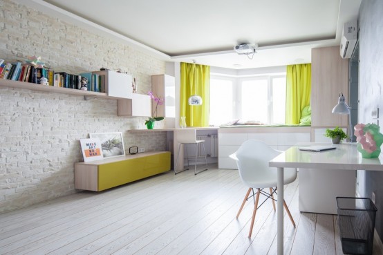 Square Meters Apartment With A Smart Design And Bright Accents