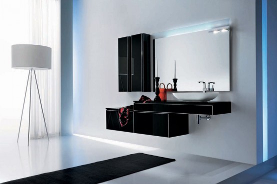 Modern Black Bathroom Furniture – Onyx by Stemik Living