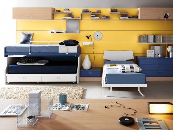 Bright And Ergonomic Furniture For Modern Teen Room By Battistella Industria Mobili