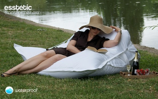 Contemporary Outdoor Waterproof Bean Bag Pillow – Transformer-Trxby Esstetic