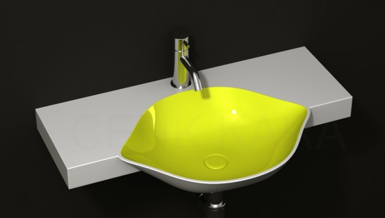 Cool Fruit-Inspired Bathroom Sinks – Lemon by Cenk Kara
