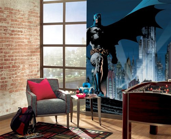 Batman is a very popular kids' room decor theme, mostly among boys, letyour kid feel like a super hero