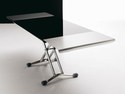 Glass Top Adjustable Low Table Magic By Ozzio