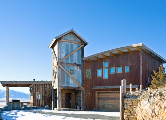 Home With Weathered Wood And Metal Exterior