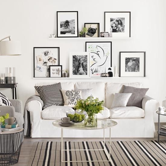IKEA Ektorp sofa in white in a modern living room