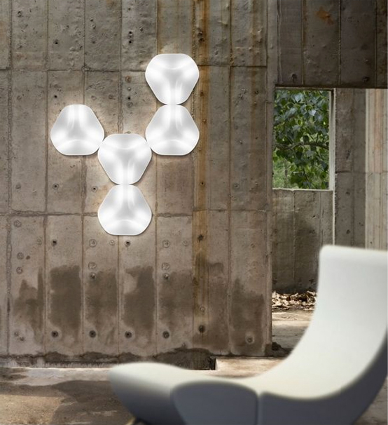 Hexagonal White Wall Lamp – ITRE Trex Wall Sconce by Karim Rashid