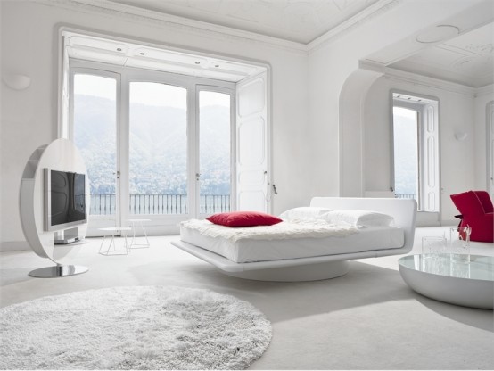 Leather Bed For White Bedroom Design – Giotto By Bonaldo
