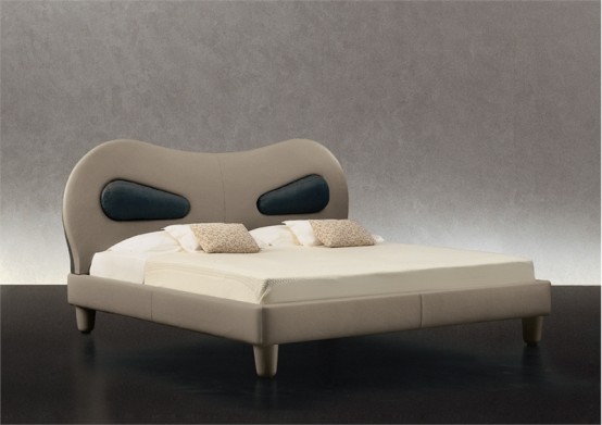 Leather Bed With Practical Headboard – Venice by Giorgetti