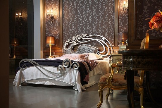 Luxury Metal Bed with Charming Headboard – Phoenix by Stylish
