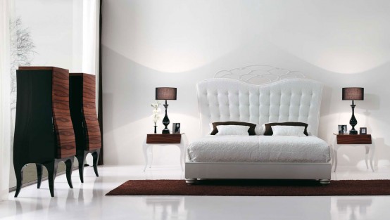 Luxury Bedroom with Beautiful White Bed by MobilFresno