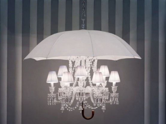 Art Deco Chandelier With An Umbrella