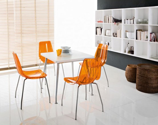 Modern Bright Kitchen Chairs From Domitalia