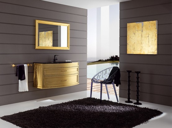 Modern and Elegant Gold Bathroom Furniture – Mignon by Eban