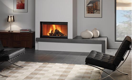 Modern Built-in Fireplaces By Rocal