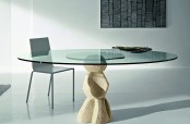 Modern Dining Table With Stone Base Vicenza Shapes From Diotti A&F